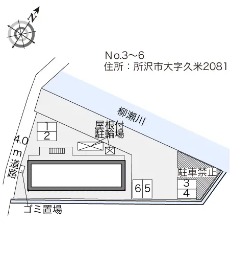 ★手数料０円★所沢市久米　月極駐車場（LP）